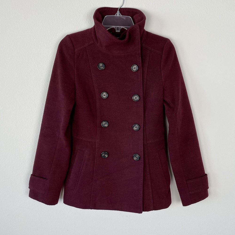 H&M Peacoat Jacket Burgundy Wine